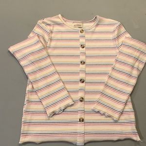 Self Esteem kids striped long sleeve tee shirt